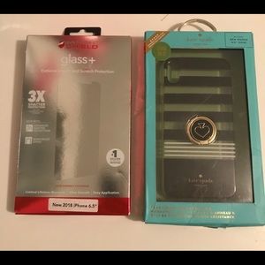Kate Spade case & screen protector IPhone X max